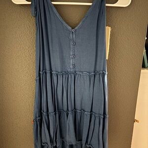 Blue Sleeveless Shirt